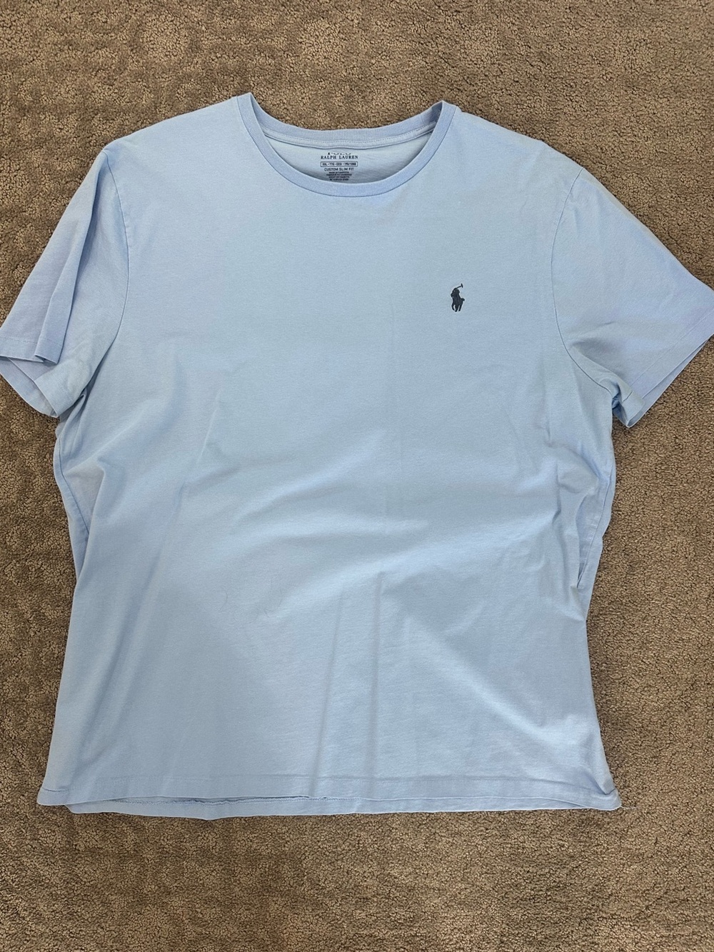 Men’s XXL polo, Ralph Lauren short sleeve T-shirt, custom slim fit blue